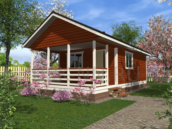 Мобильная баня 7х2,2 с террасой